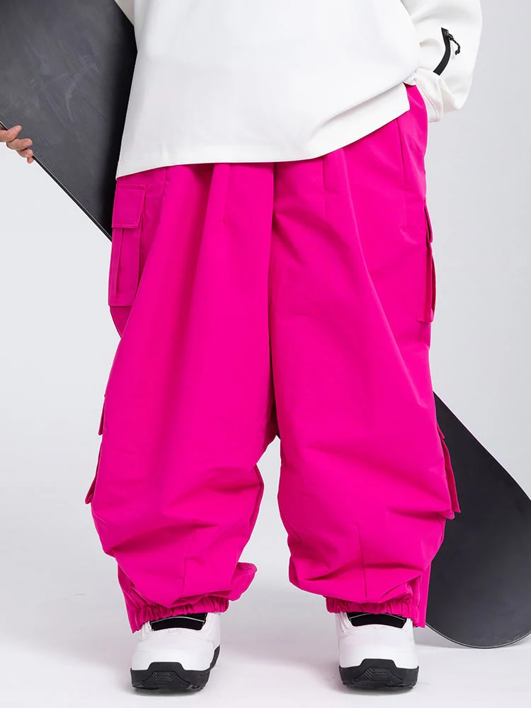 Women's Rabbit Snow Freestyle Cargo Baggy Snowboard Pants - Image 3