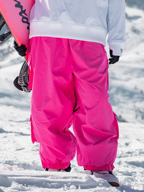 Women's Rabbit Snow Freestyle Cargo Baggy Snowboard Pants - Image 4