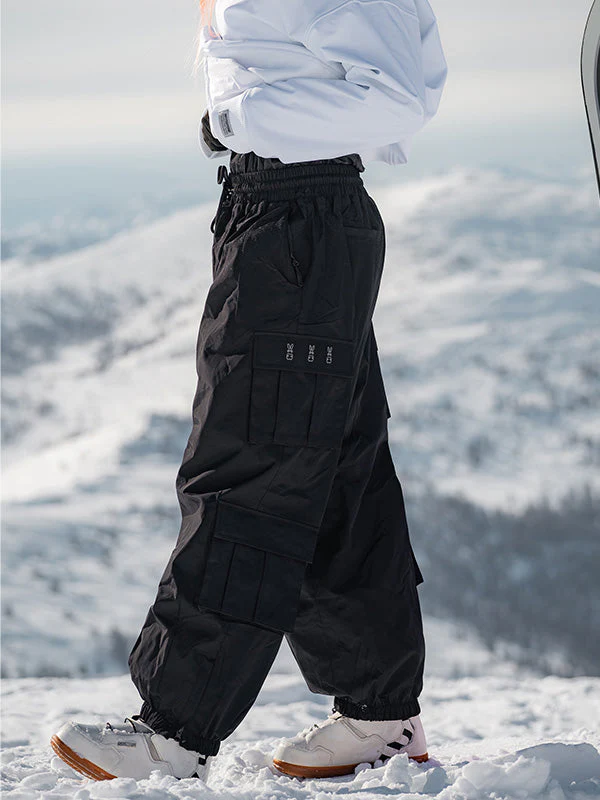 Women's Rabbit Snow Freestyle Cargo Baggy Snowboard Pants - Image 9