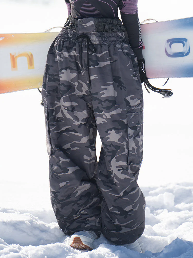 Women's Rabbit Snow Freestyle Prime Baggy Camo Snowboard Pants - Image 7