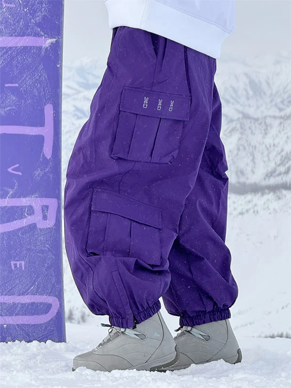 Women's Rabbit Snow Prime Cargo Baggy Snowboard Pants - Image 4