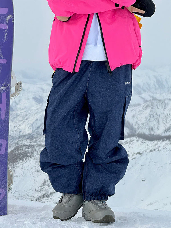 Women's Rabbit Snow Prime Cargo Denim Baggy Snowboard Pants - Image 2