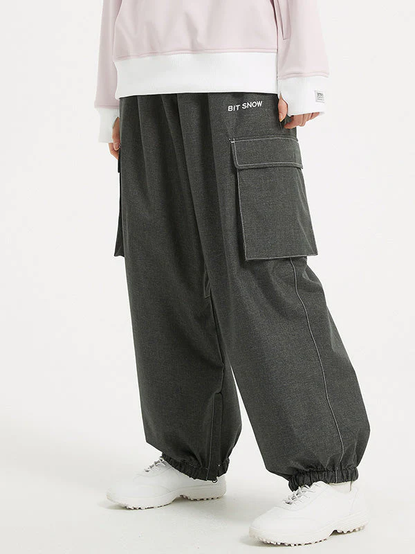 Women's Rabbit Snow Prime Cargo Denim Baggy Snowboard Pants - Image 5