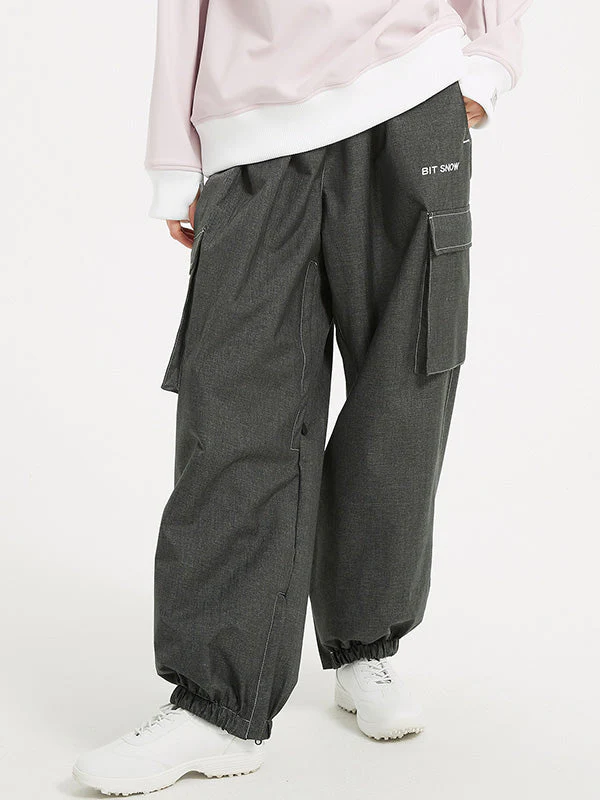 Women's Rabbit Snow Prime Cargo Denim Baggy Snowboard Pants - Image 6