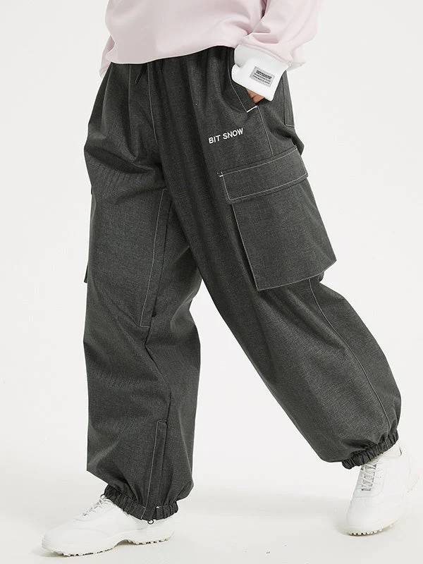 Women's Rabbit Snow Prime Cargo Denim Baggy Snowboard Pants - Image 7
