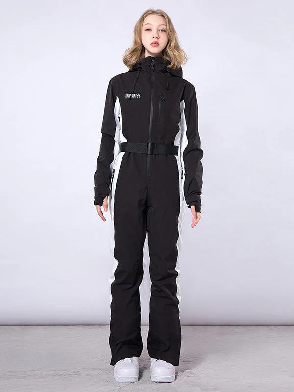 Women's RAWRWAR Chic Belt Ski Suit One Piece - Image 2