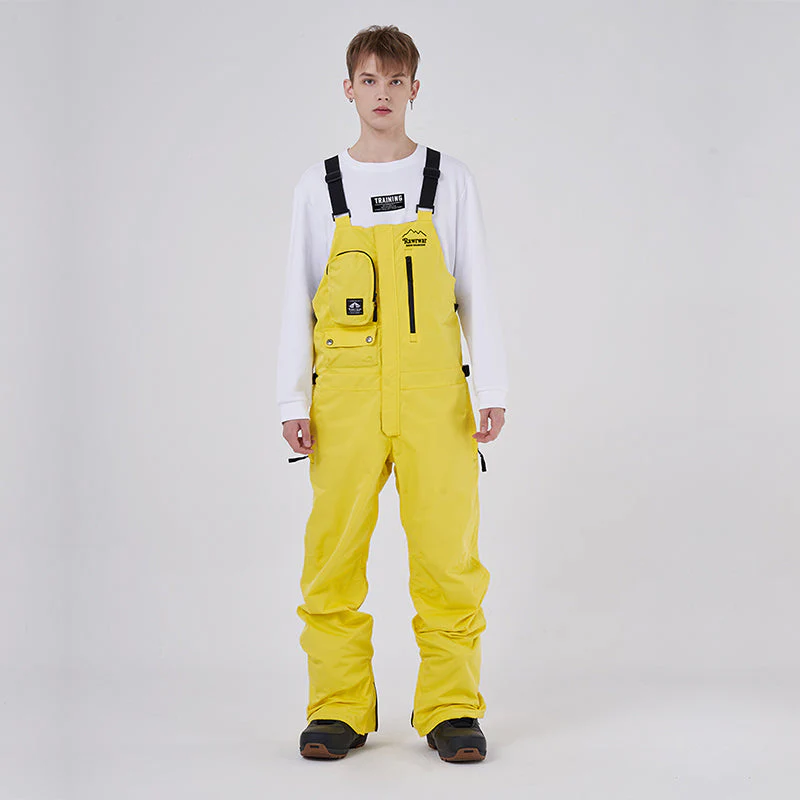 Women's RAWRWAR Ice Storm Pocket Solid Snow Bibs Pants - Image 10