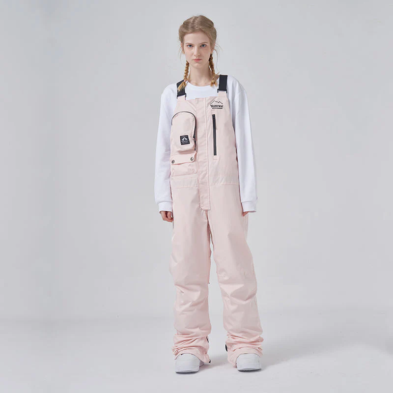 Women's RAWRWAR Ice Storm Pocket Solid Snow Bibs Pants - Image 5