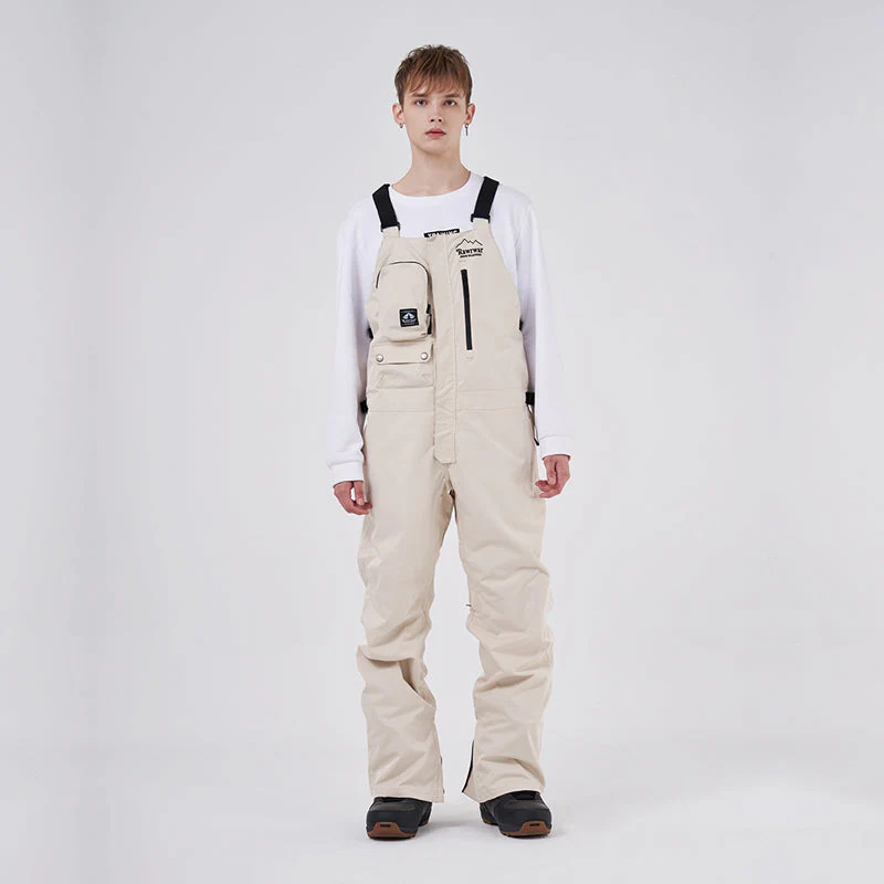 Women's RAWRWAR Ice Storm Pocket Solid Snow Bibs Pants - Image 8