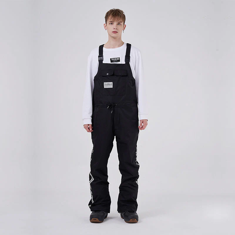 Women's RAWRWAR Winter Collective Large Pocket Stripe Snow Bibs Pants - Image 4