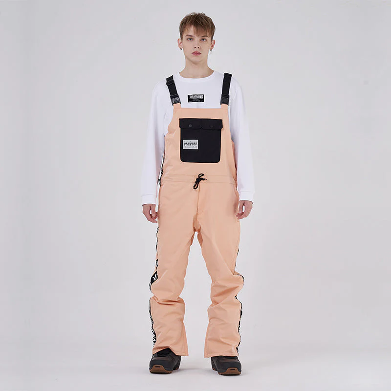 Women's RAWRWAR Winter Collective Large Pocket Stripe Snow Bibs Pants - Image 6