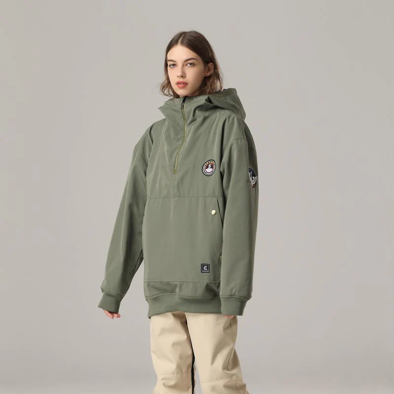 Women's Searipe Snow Addict Slope Queen Anorak Fleece Snow Hoodies - Image 6
