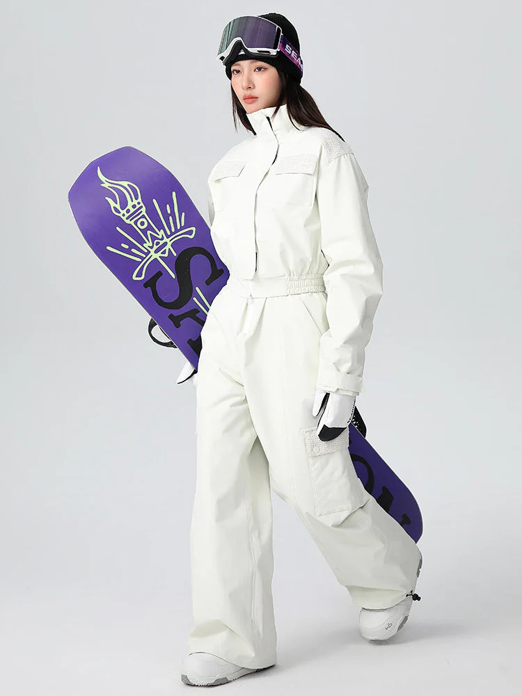Women's Searipe High-Rise Alpine Flow Relaxed Snowsuits Overalls Pants Set - Image 2