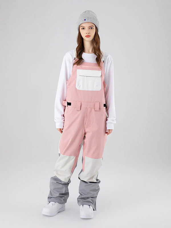 Women's Searipe Mountain Discover Colorblock Snow Pants Coverall Bibs - Image 11