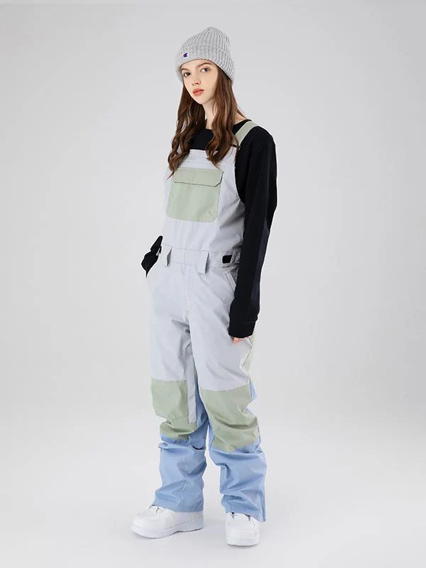 Women's Searipe Mountain Discover Colorblock Snowboard Pants Bibs - Image 2