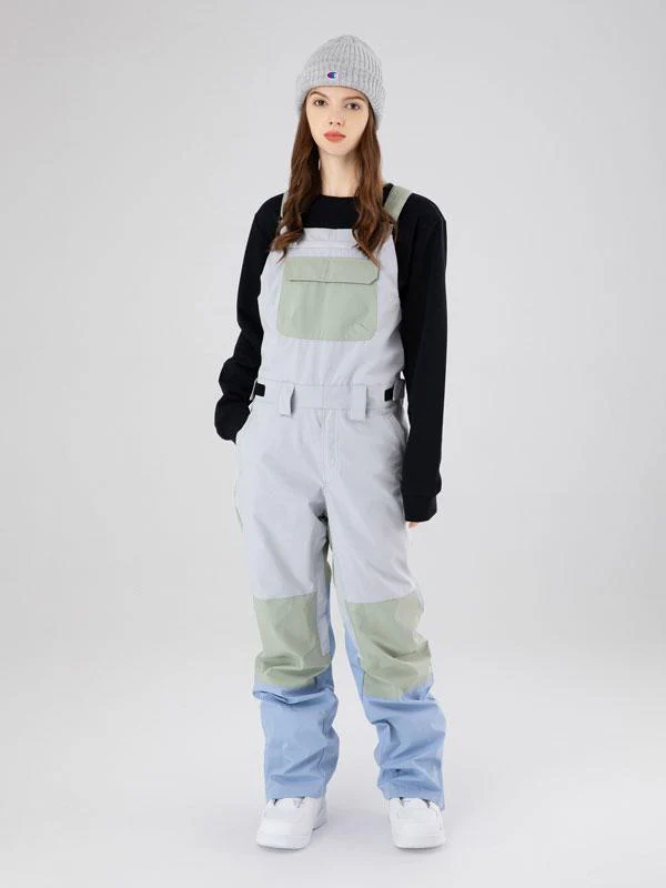 Women's Searipe Mountain Discover Colorblock Snowboard Pants Bibs - Image 3