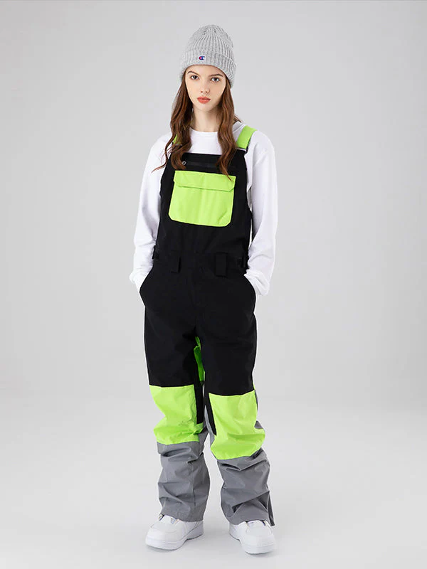 Women's Searipe Mountain Discover Colorblock Snowboard Pants Bibs - Image 7