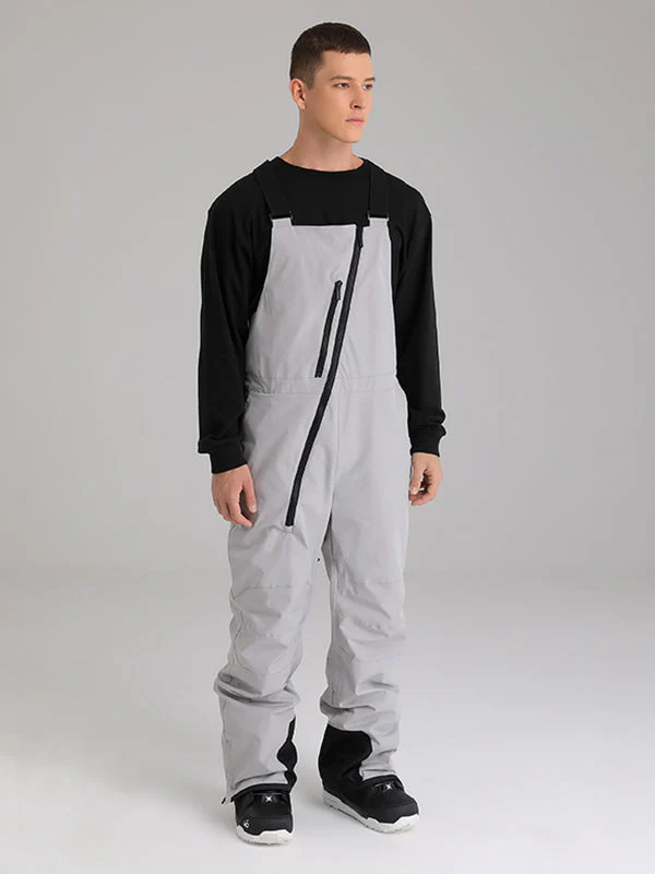 Women's Searipe Oblique Zipper Winter Crew Snow Pants Ski Bibs - Image 15