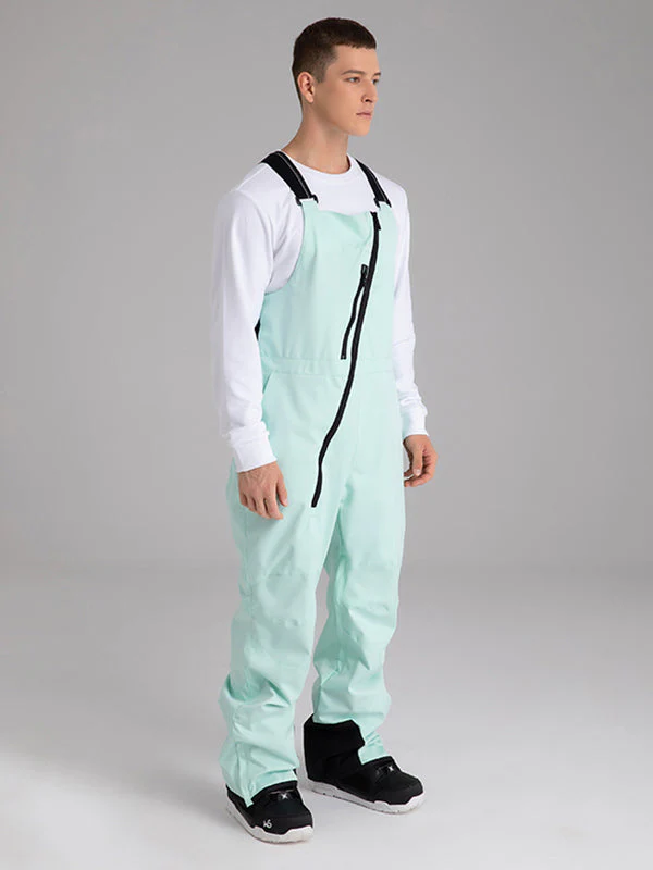 Women's Searipe Oblique Zipper Winter Crew Snow Pants Ski Bibs - Image 2