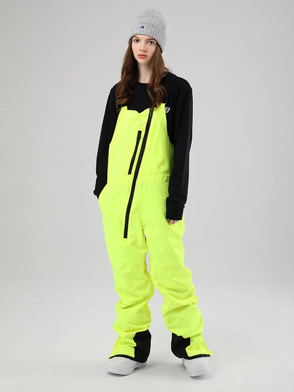 Women's Searipe Oblique Zipper Winter Crew Snow Pants Ski Bibs - Image 3