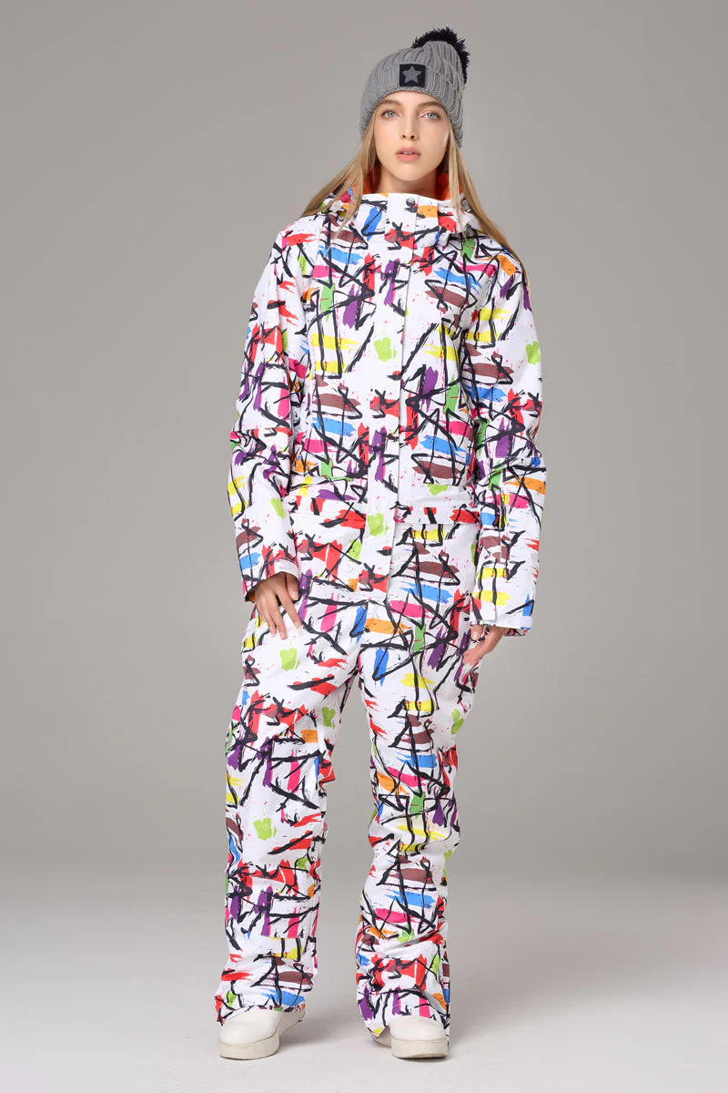 Women's Searipe One Piece Colorful Ski Suits Winter Jumpsuit Snowsuits - Image 4