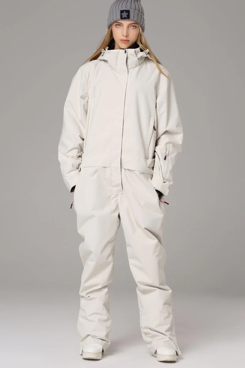 Women's Searipe One Piece Pink Ski Suits Winter Jumpsuit Snowsuits - Image 4