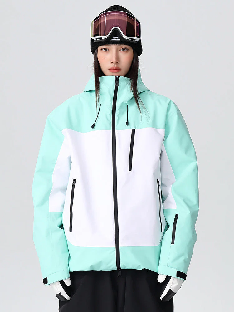 Women's Searipe Retro Vibe Color Block Baggy Snow Jacket - Image 2