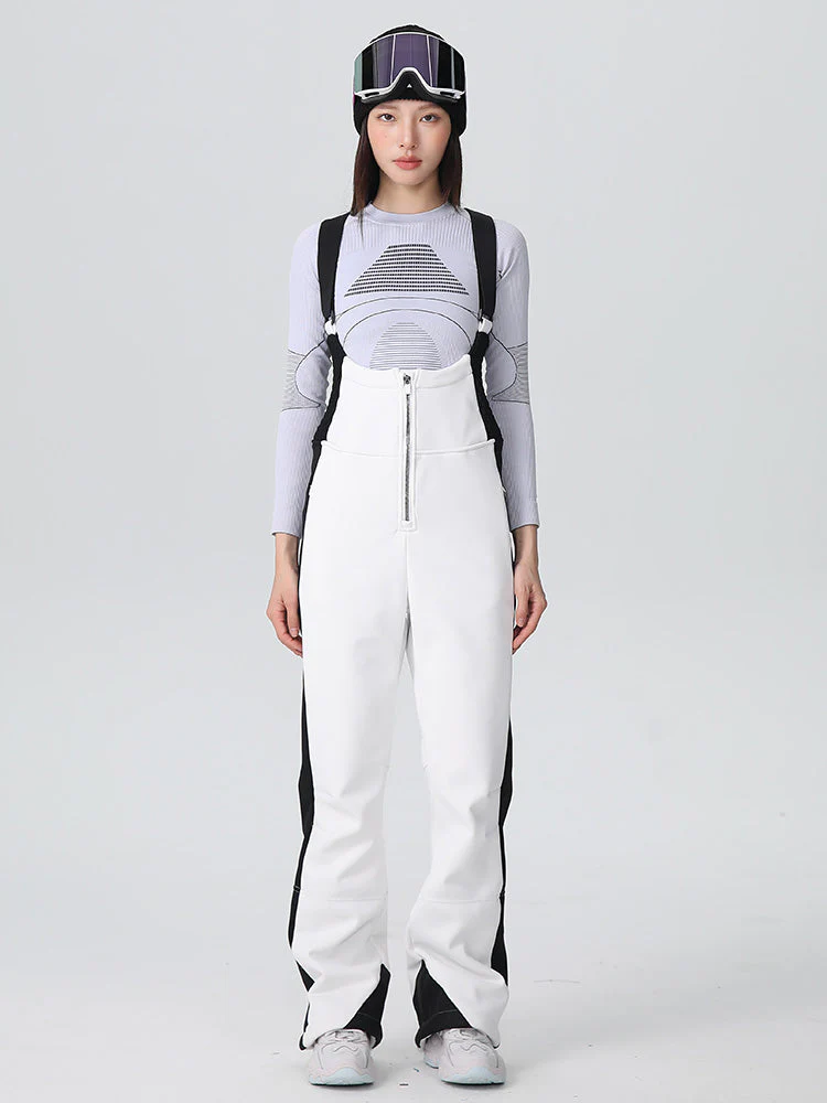 Women's Searipe Retro Vibe Elegant Stretch Flare Ski Bibs Overalls - Image 2