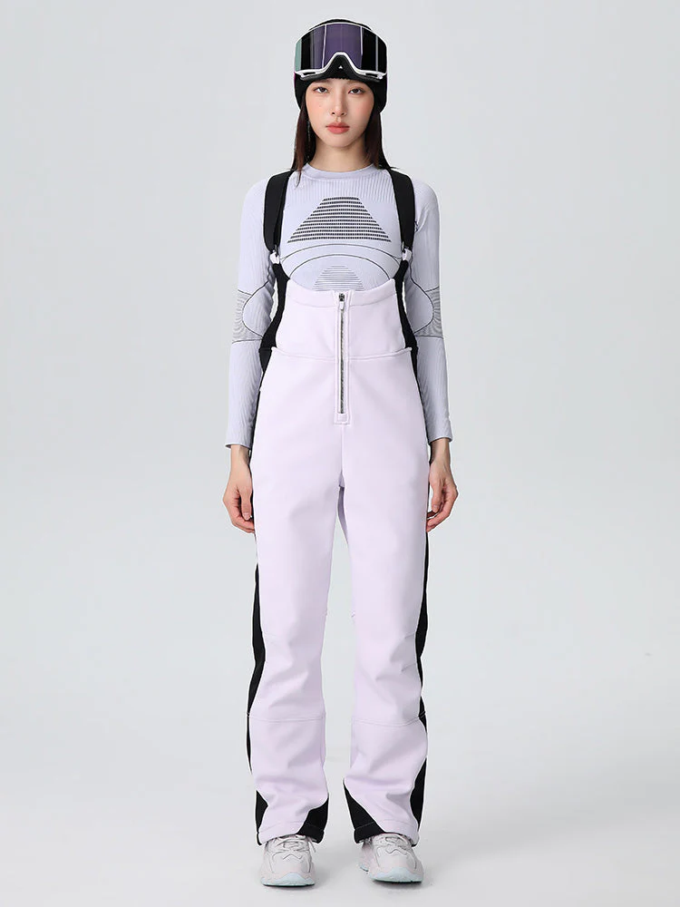 Women's Searipe Retro Vibe Elegant Stretch Flare Ski Bibs Overalls - Image 4
