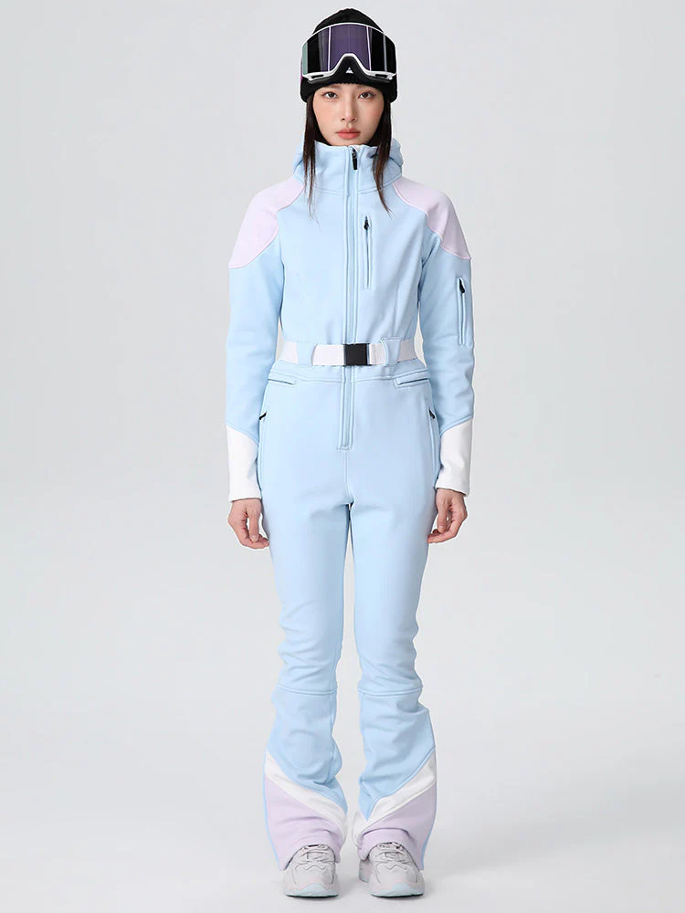 Women's Searipe Retro Vibe Elegant Stretch Flare Ski Jumpsuit - Image 5