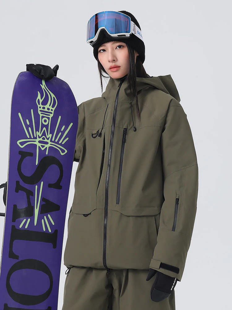 Women's Searipe Unisex All-Weather Mountain Rider Backcountry Utility Snow Jacket - Image 10