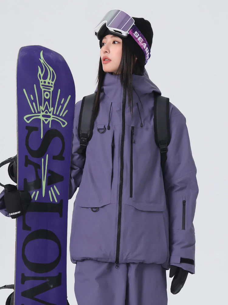 Women's Searipe Unisex All-Weather Mountain Rider Backcountry Utility Snow Jacket - Image 3