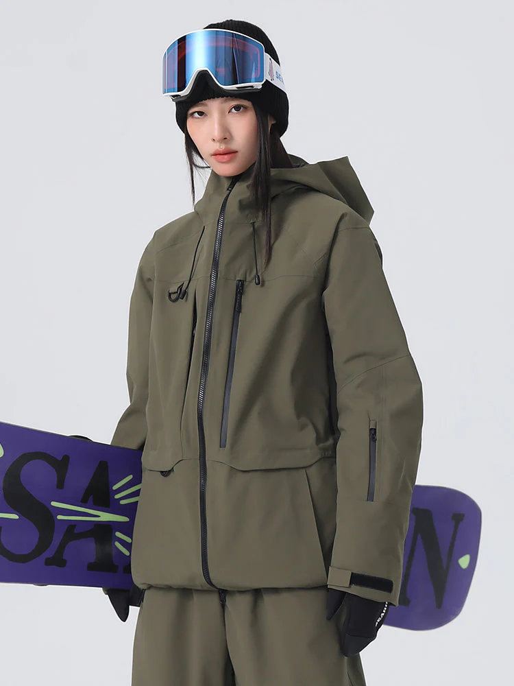 Women's Searipe Unisex All-Weather Mountain Rider Backcountry Utility Snow Jacket - Image 9