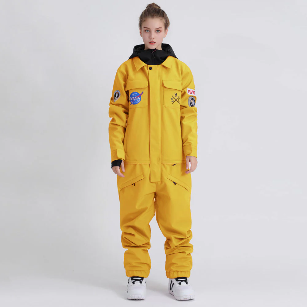Women's SMN Slope Star Nasa Icon One Piece Ski Suits Snow Jumpsuit - Image 3