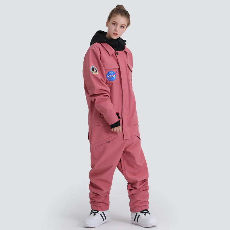 Women's SMN Slope Star Nasa Icon One Piece Ski Suits Winter Jumpsuit - Image 3