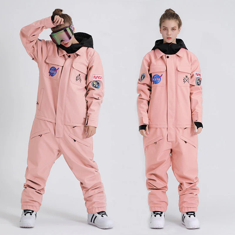 Women's SMN Slope Star Nasa Icon One Piece Ski Suits Winter Jumpsuit - Image 4