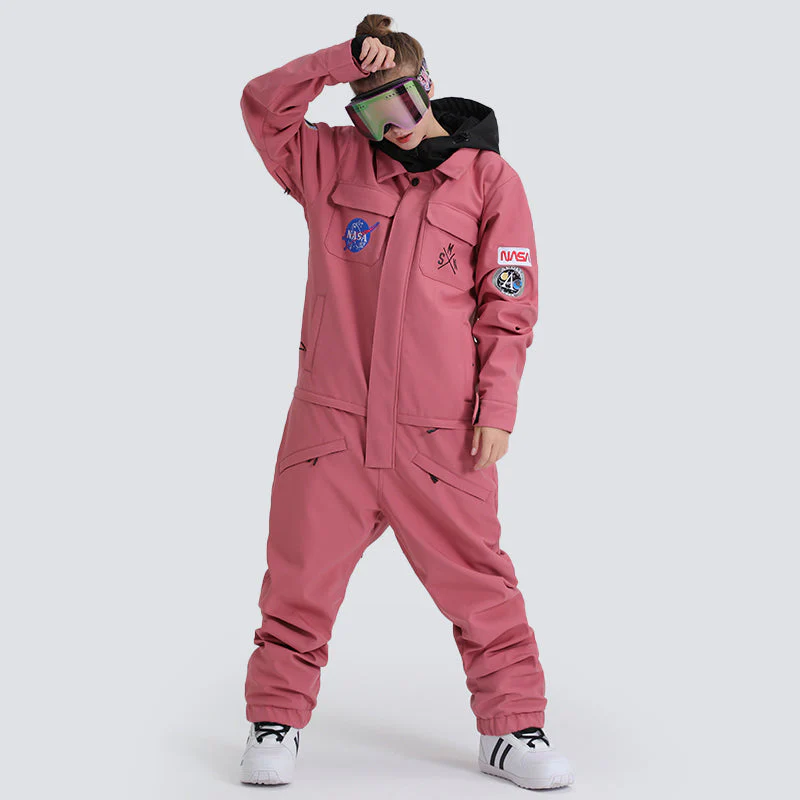 Women's SMN Slope Star Nasa Icon One Piece Ski Suits Winter Snowsuits - Image 2