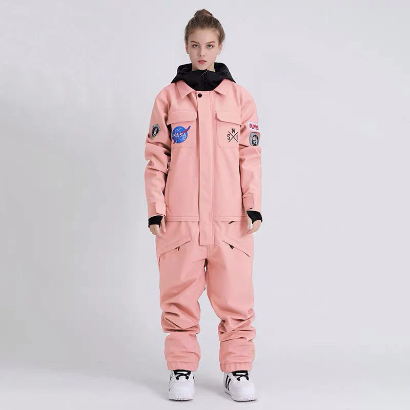 Women's SMN Slope Star Nasa Icon One Piece Ski Suits Winter Snowsuits - Image 5