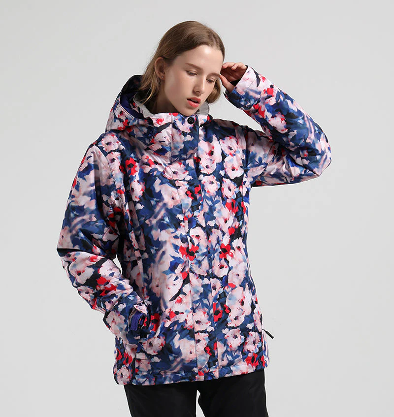 Women's SMN Mountain Fortune Colorful Print Snowboard Jacket - Image 10