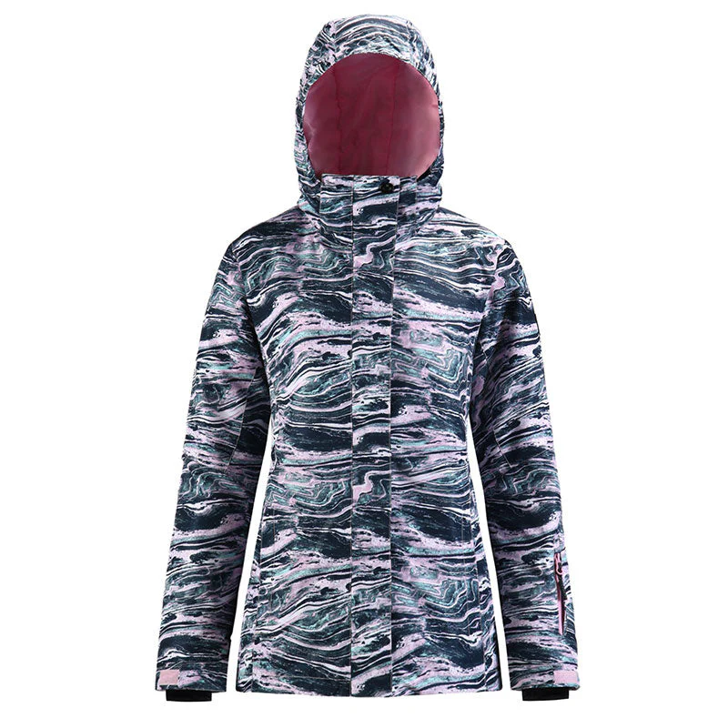 Women's SMN Mountain Fortune Colorful Print Snowboard Jacket - Image 2