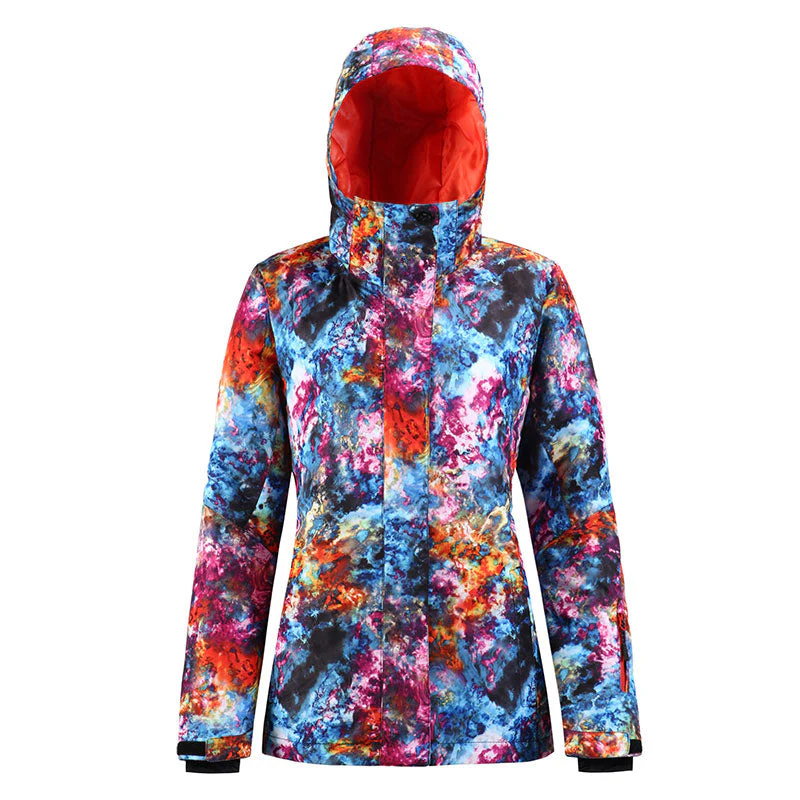 Women's SMN Mountain Fortune Colorful Print Snowboard Jacket - Image 5