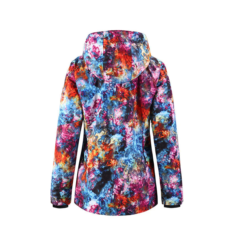 Women's SMN Mountain Fortune Colorful Print Snowboard Jacket - Image 6