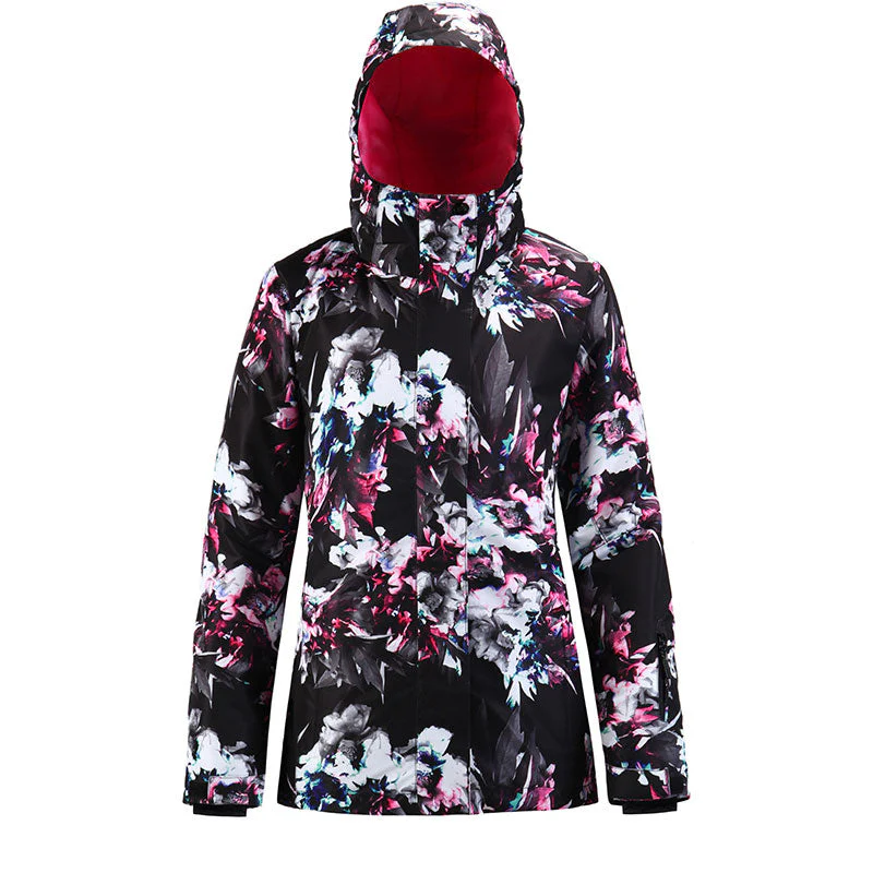 Women's SMN Mountain Fortune Colorful Print Snowboard Jacket - Image 8