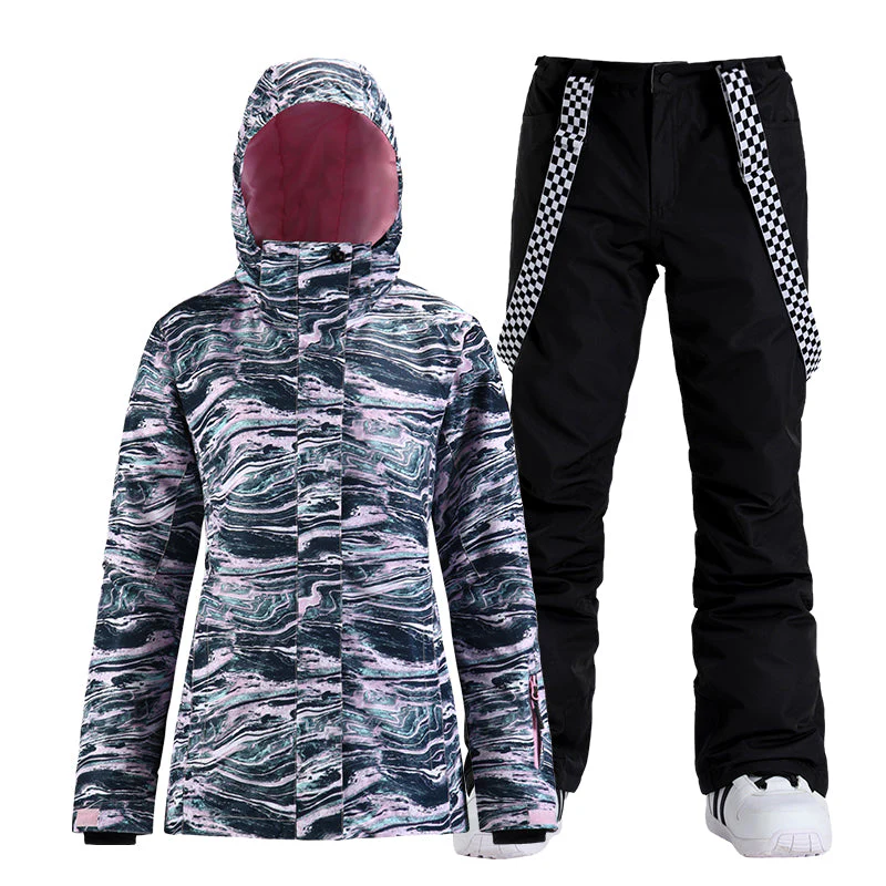 Women's SMN  Winter Forest Two Piece Snowsuits Snow Jacket & Pants Set - Image 6