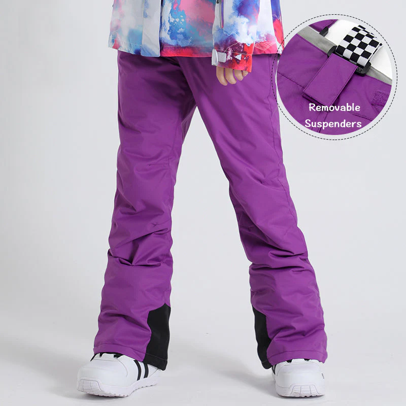 Women's SMN Winter Highland Mountain Snow Pants With Adjustable Suspenders - Image 4