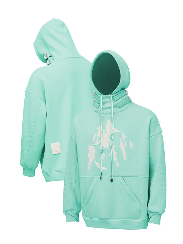 Women's Snowall Unisex Mountain Snowscape Water Resistant Hoodie - Image 5