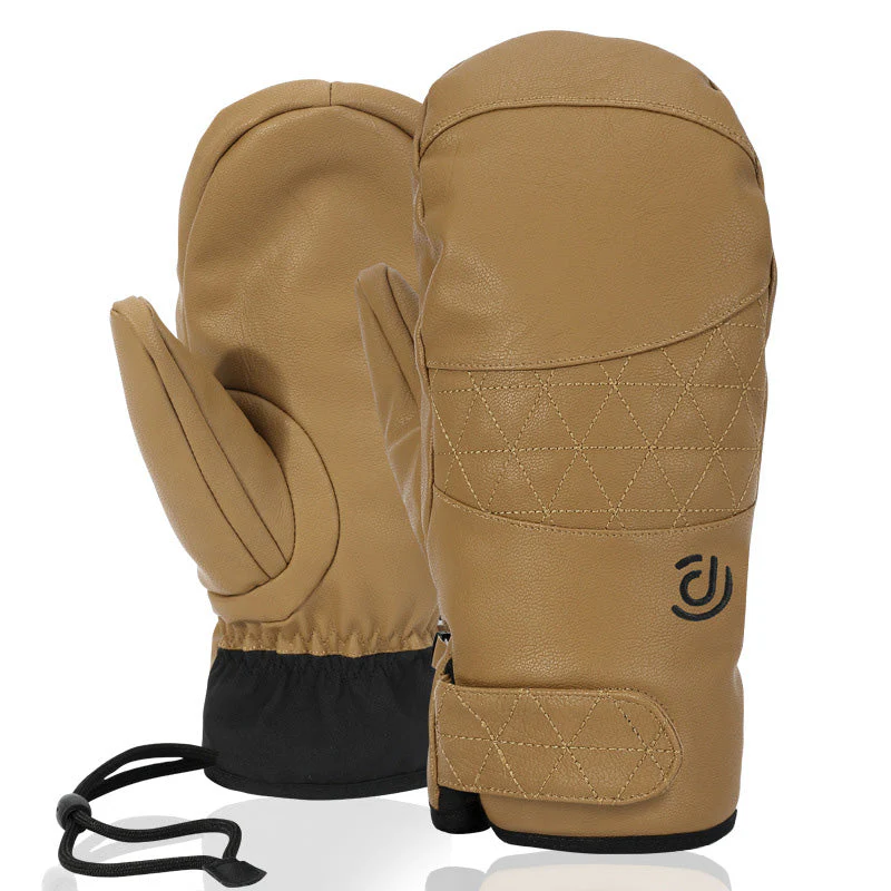 Women's SnowTrail Extreme Weather Thermal Leather Snow Mittens - Image 2