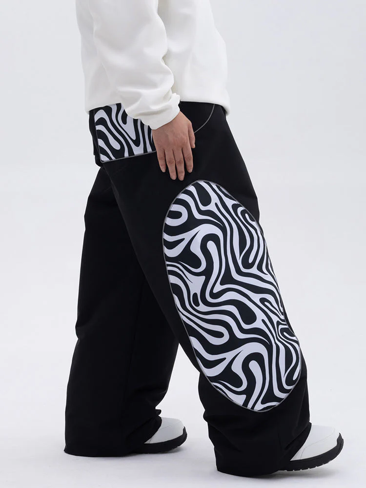 Women's All Weather Reflective Swaggy Graphic Cargo Snow Pants - Image 4