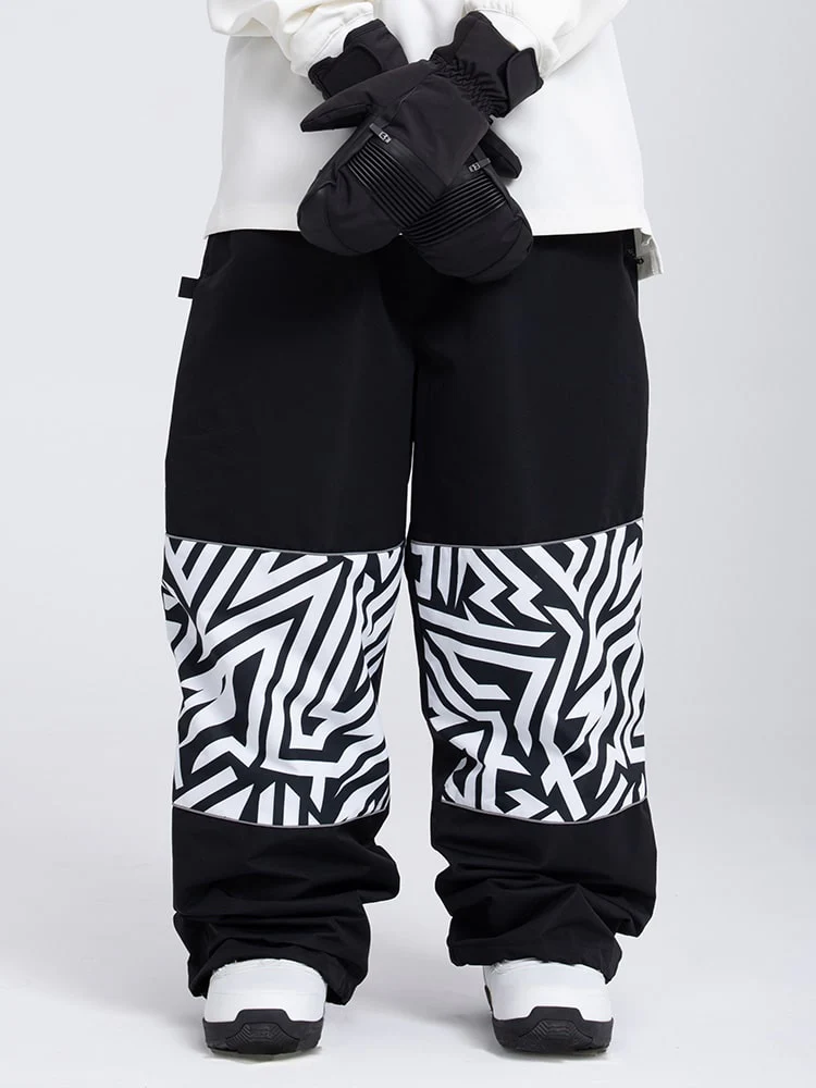 Women's All Weather Reflective Swaggy Graphic Cargo Snow Pants - Image 9