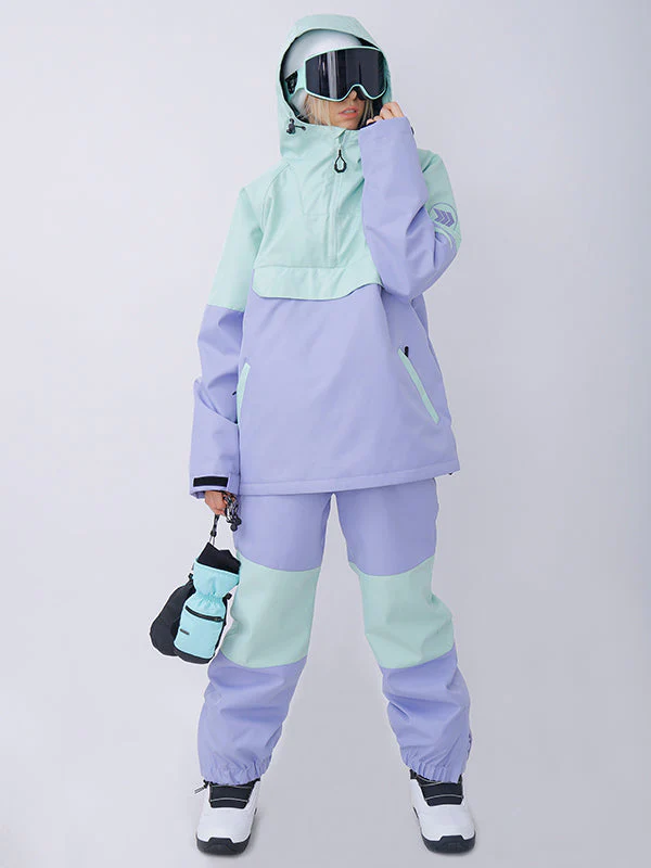 Women's Snowverb Alpine Ranger Colorblock Anorak Snow Jacket - Image 4